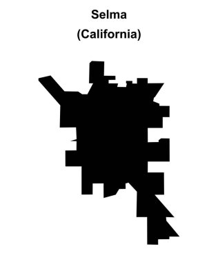 Selma (California) boş dış hat haritası