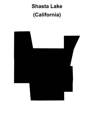 Shasta Gölü (California) boş ana hat haritası
