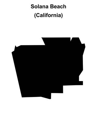 Solana Sahili (California) boş ana hat haritası