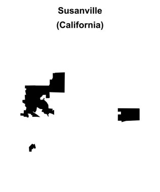 Susanville (California) boş ana hat haritası