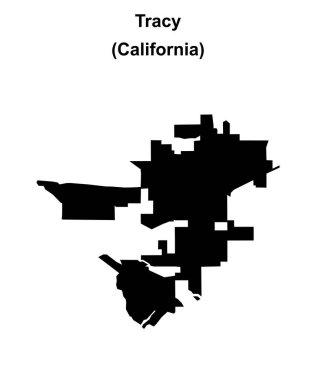 Tracy (California) boş dış hat haritası