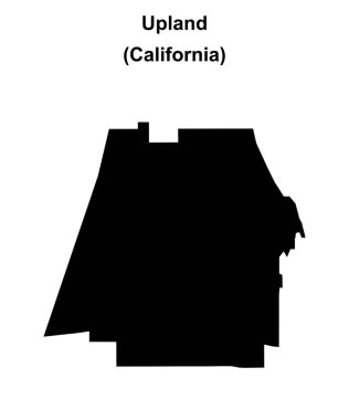 Upland (California) boş dış hat haritası