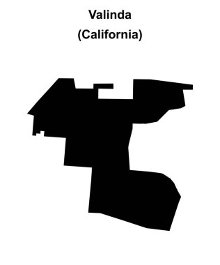Valinda (California) boş ana hat haritası