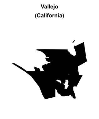 Vallejo (California) boş ana hat haritası