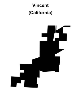 Vincent (California) boş ana hat haritası