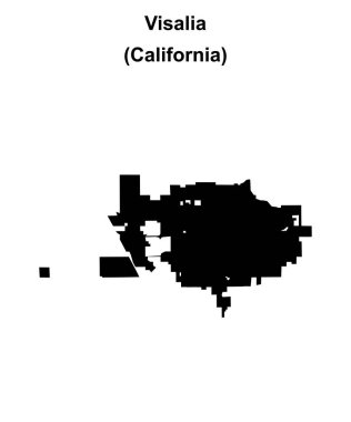 Visalia (California) boş ana hat haritası