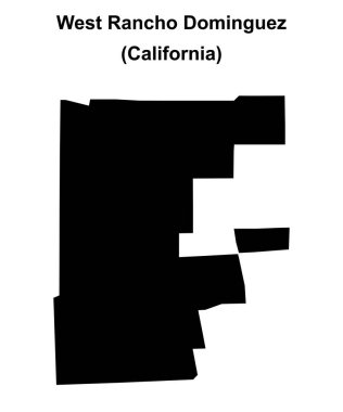 Batı Rancho Dominguez (California) boş ana hat haritası