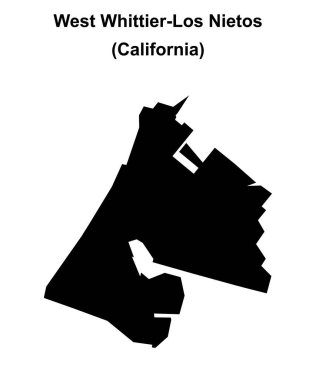 Batı Whittier-Los Nietos (California) boş ana hat haritası