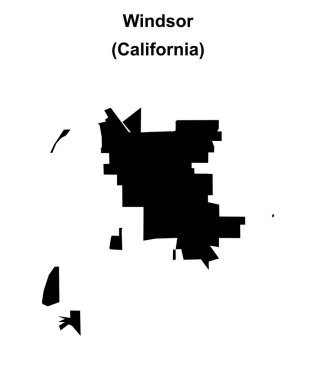 Windsor (California) boş ana hat haritası