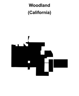 Woodland (California) boş ana hat haritası