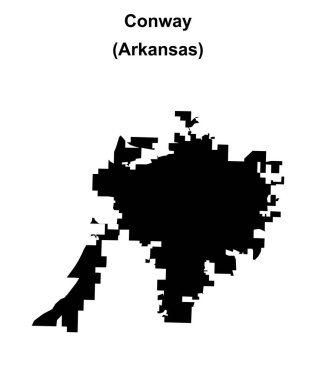Conway (Arkansas) boş ana hat haritası
