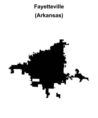 Fayetteville (Arkansas) boş ana hat haritası