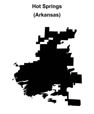 Hot Springs (Arkansas) boş ana hat haritası