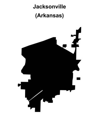 Jacksonville (Arkansas) boş ana hat haritası