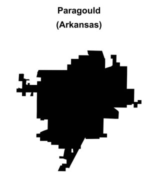 Paragould (Arkansas) boş ana hat haritası