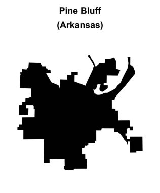 Pine Bluff (Arkansas) boş ana hat haritası