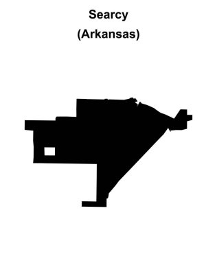 Searcy (Arkansas) blank outline map clipart