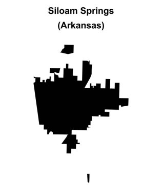 Siloam Springs (Arkansas) boş ana hat haritası