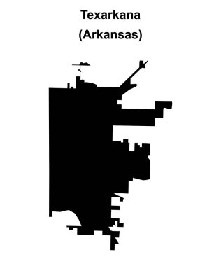 Texarkana (Arkansas) boş ana hat haritası