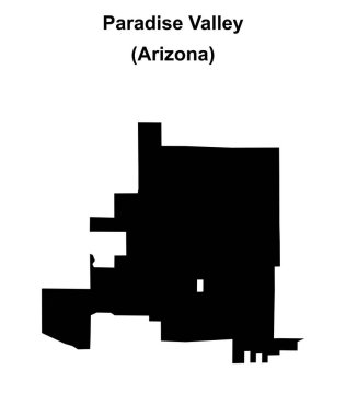 Cennet Vadisi (Arizona) boş ana hat haritası