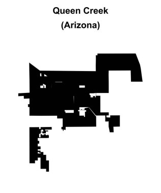 Kraliçe Deresi (Arizona) boş ana hat haritası