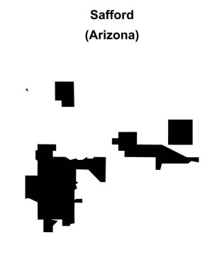 Safford (Arizona) boş ana hat haritası