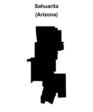 Sahuarita (Arizona) blank outline map clipart