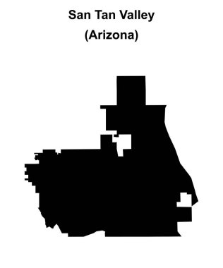 San Tan Vadisi (Arizona) boş ana hat haritası
