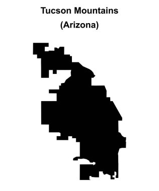 Tucson Dağları (Arizona) boş ana hat haritası