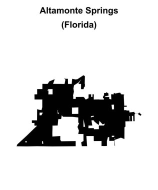 Altamonte Springs (Florida) blank outline map clipart