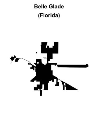 Belle Glade (Florida) boş ana hat haritası