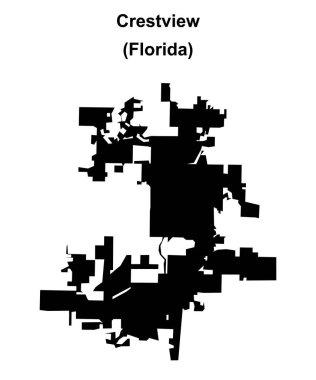 Crestview (Florida) boş ana hat haritası