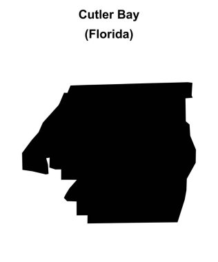 Cutler Körfezi (Florida) boş ana hat haritası