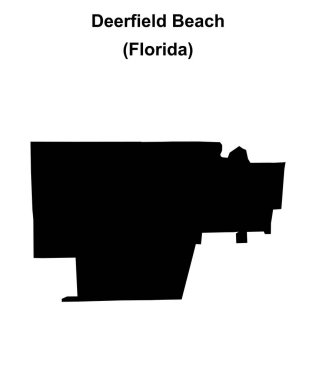Deerfield Sahili (Florida) boş ana hat haritası