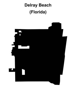 Delray Plajı (Florida) boş ana hat haritası