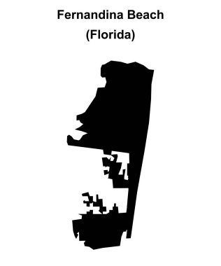 Fernandina Sahili (Florida) boş ana hat haritası