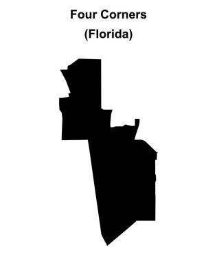 Dört Köşe (Florida) boş ana hat haritası