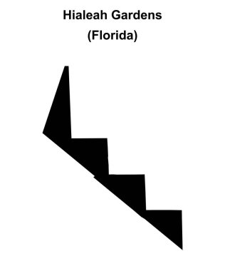 Hialeah Bahçeleri (Florida) boş ana hat haritası