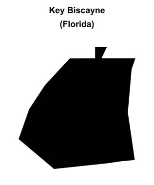 Key Biscayne (Florida) boş ana hat haritası