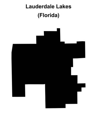 Lauderdale Gölleri (Florida) boş ana hat haritası