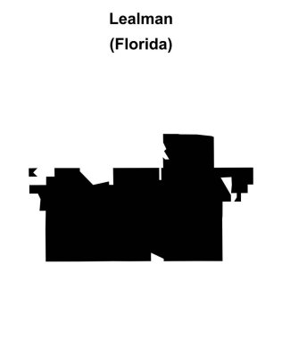 Lealman (Florida) boş ana hat haritası