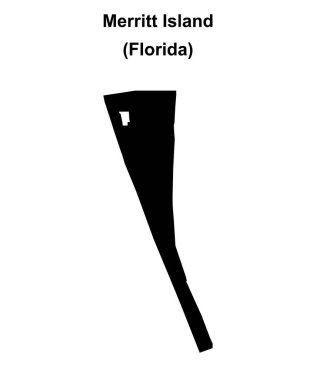 Merritt Adası (Florida) boş ana hat haritası