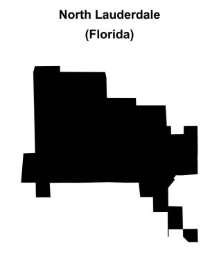 Kuzey Lauderdale (Florida) boş ana hat haritası