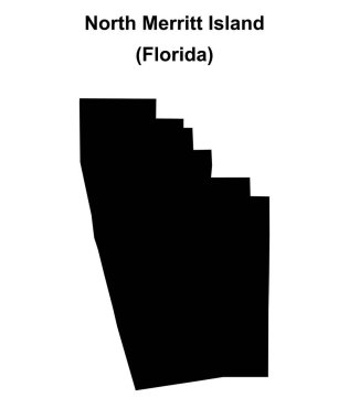 Kuzey Merritt Adası (Florida) boş ana hat haritası