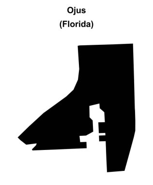 Ojus (Florida) boş ana hat haritası