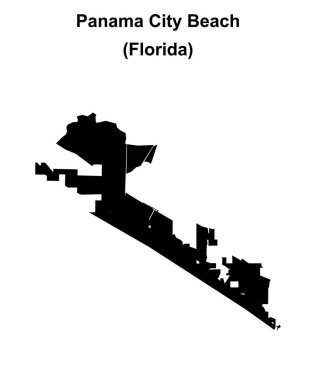 Panama Şehri Plajı (Florida) boş ana hat haritası