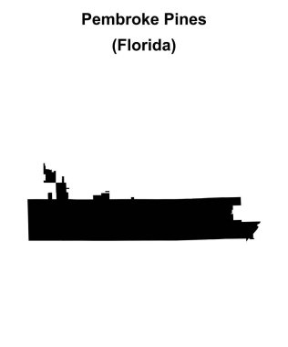 Pembroke Pines (Florida) boş ana hat haritası