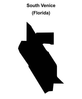 Güney Venedik (Florida) boş ana hat haritası