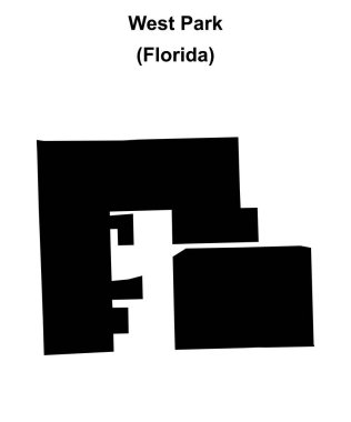 Batı Park (Florida) boş ana hat haritası