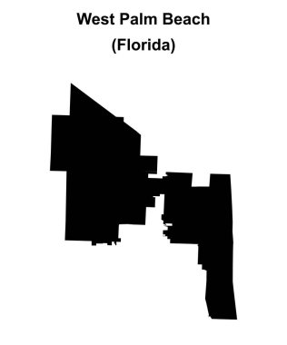 Batı Palm Beach (Florida) boş ana hat haritası